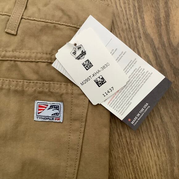 Tyndale Flame Resisitant Tan Work Cargo Pants 38 x 30 NWT - Picture 7 of 11